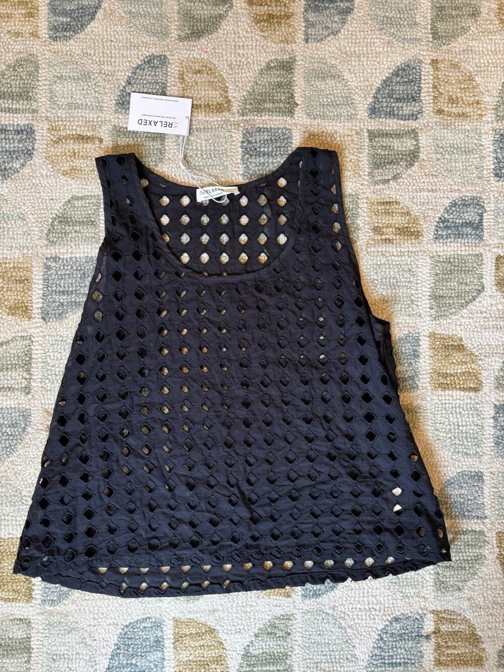 Boho Tank Top LA Relaxed NWT Minimalist Layer Chic Organic Cotton Beachy XL